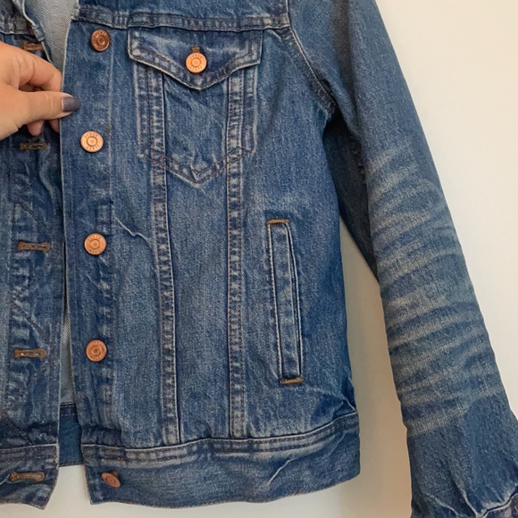 J.Crew Women’s Denim Jacket, Medium Wash, Petite Small - Picture 4 of 5